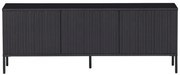 Čierny TV stolík z borovicového dreva 150x56x44 cm Gravure – WOOOD