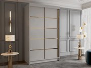 Šatníková skriňa s posuvnými dverami Monata IV 100 (kašmír + zlatá) . Vlastná spoľahlivá doprava až k Vám domov. 1105748
