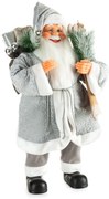 VIANOČNÁ FIGÚRKA SANTA 80 CM STRIEBORNÁ
