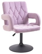 LuxuryForm DESIGN Stolička BOSTON VELUR na čiernom tanieri - levanduľa