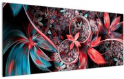 Abstraktný obraz exotických kvetov (120x50 cm)