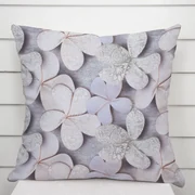 Biante Dekoračná obliečka na vankúš PML-032 Designové kvety na sivom 30 x 50 cm