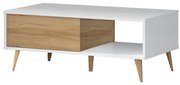 Konferenčný stolík Vida KLS lakované pacific walnut/crystal white