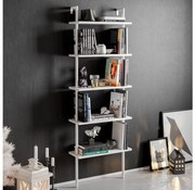 Nástenná knižnica PAULA 174x60 cm biela