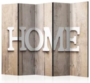 Artgeist Paraván - Room divider – Home on wooden boards