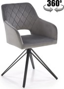 Jedálenská otočná stolička BELEN - šedá
