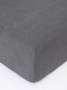 Froté plachta do postieľky 60 × 120 cm - tmavo sivá