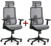 Kancelárska stolička MIA 1+1 ZADARMO, sivá