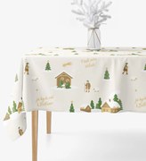 Goldea vianočný hranatý obrus 100% bavlnené plátno - pásli ovce valaši 140 x 220 cm