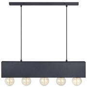 Markslöjd 107037 - Luster na lanku COUTURE 5xE27/40W/230V čierna