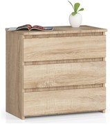 Komoda Cleania CL3 (dub sonoma). Akcia -17%. Vlastná spoľahlivá doprava až k Vám domov. 1068544