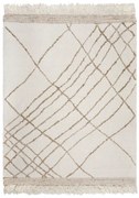 Krémový ručne tkaný koberec s prímesou vlny 200x300 cm Astera Linear – Flair Rugs