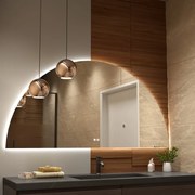 Erga Kori, polkruhové LED zrkadlo 80x160cm, 3220 lm, 3 farby svetla, ERG-V01-KORI-8016-CL