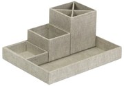 4-dielny béžový stolový organizér Bigso Box of Sweden Lena