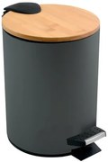 Spirella Spirella pedálový odpadkový kôš adonis tmavo šedá oceľ bambusové veko 5 l 10.00004