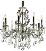 Ideal Lux -Krištáľový luster na reťazi GIOCONDA 8xE14/40W/230V pr. 73 cm strieborná