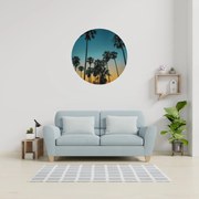 PIPPER. Textilná kruhová nálepka na stenu "Palmy 2" Veľkosť: 60 cm