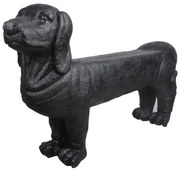 Čierna záhradná lavica Dachshund – Esschert Design
