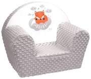 New Baby Detské kresielko z Minky Líška sivá, 42 x 53 cm