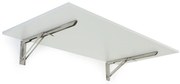 Sklápací stôl na stenu, 120x60 cm, nosnosť 30 kg, biela