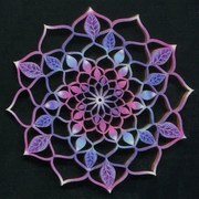 AMADEA Drevená dekorácia mandala farebná 9cm