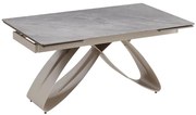 Stôl MATEO 160–240 cm sivý mramor/kašmir