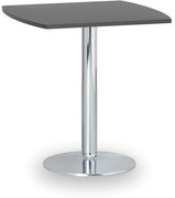 Konferenčný stolík FILIP II, 66x66 cm, chrómovaná podnož, grafit