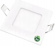 BERGE LED panel čtvorcový 90x90x15mm vstavaný - SANAN 2835 - 3W - 230V - 200Lm - teplá biela