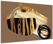 Obraz - Abstrakcia golden brown N⁰2 (90x60 cm)