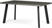 Jedálenský stôl HT-F4516 GREY sivý dub / čierne nohy