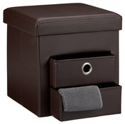 Taburetka s úložným priestorom RD20367, hnedá