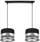 Závesné svietidlo Intense Chrome, 2x textilné tienidlo (mix 6 farieb), (výber z 3 farieb konštrukcie)