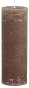 Hnedá široká sviečka Macon Rustic nut - Ø 7*20cm/ 80h