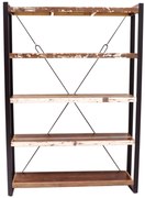 furniture-nabytek.cz - Knižnica regál 140x200x35 kov a drevo mango