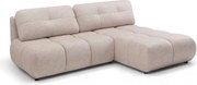 Rohová sedačka Lerio pravá s funkciou spania - svetlo béžová hydrofóbna tkanina Blur 02