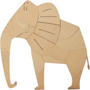 Drevená nástenná dekorácia Slon – safari v detskej izby S