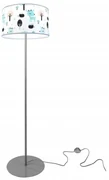 Detská stojacia lampa Bambi, 1x textilné tienidlo so vzorom, (výber z 2 farieb konštrukcie), o