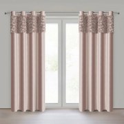 ZATEMŇOVACÍ ZÁVES NA KRÚŽKOCH EVA MINGE ROSES13 140X250 CM PUDROVÁ