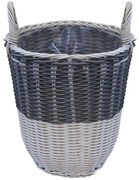 Prútený kôš 37x48h sivá/biela