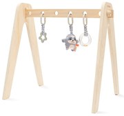 Edukačná drevená hrazdička s hračkami New Baby