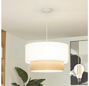 Brilagi - LED luster na lanku CERIA 1xE27/40W/230V priemer 50 cm biela/béžová