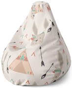 Sedací vak Pear zajačik indián - detský, béžová