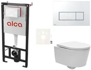 Cenově zvýhodněný závěsný WC set Alca do lehkých stěn / předstěnová + WC SAT Brevis SIKOASW8