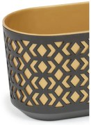 PLASTOVÝ KVETINÁČ ETNIC 20X40 CM ZLATÁ