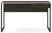 Čierny pracovný stôl Tvilum Function Plus, 130 x 48 cm