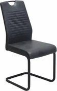 Jedálenská stolička Rindul, antracitová látka v optike lesklej kože%