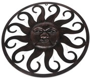 Kovová nástěnná dekorace s LED světlem, 50 x 2,5 cm