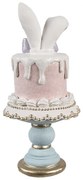 Dekorácia torta na podnose s králičími uškami - Ø 9*19 cm
