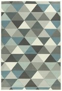 Koberec LUNA 503430/95832 Trojuholníky modrý