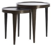 Kovový okrúhly odkladací stolík ø 43 cm Tobias – Light & Living